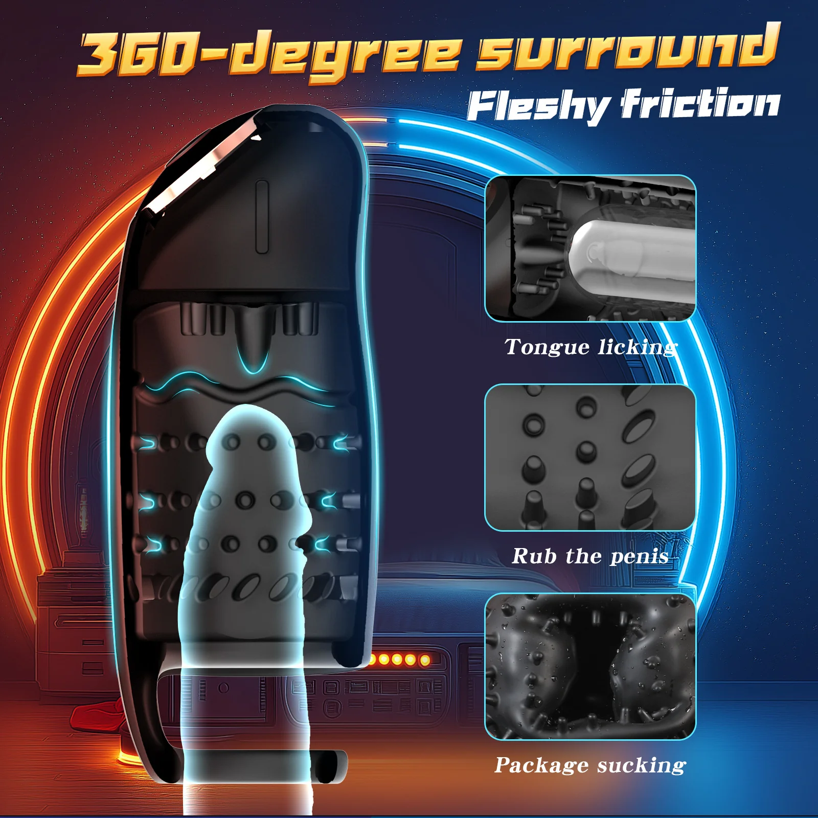 APP Control Male Trainer with Double Vibration & Locking Ring - Image 7