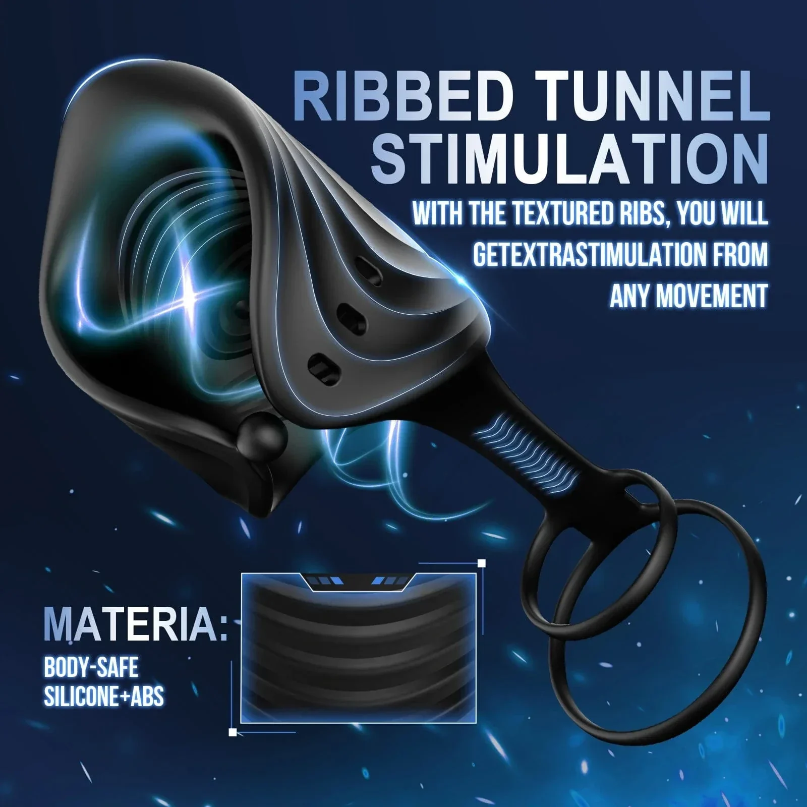 App Wireless Control Cock Ring Adjustable Vibrator Male Penis Trainer - Image 4