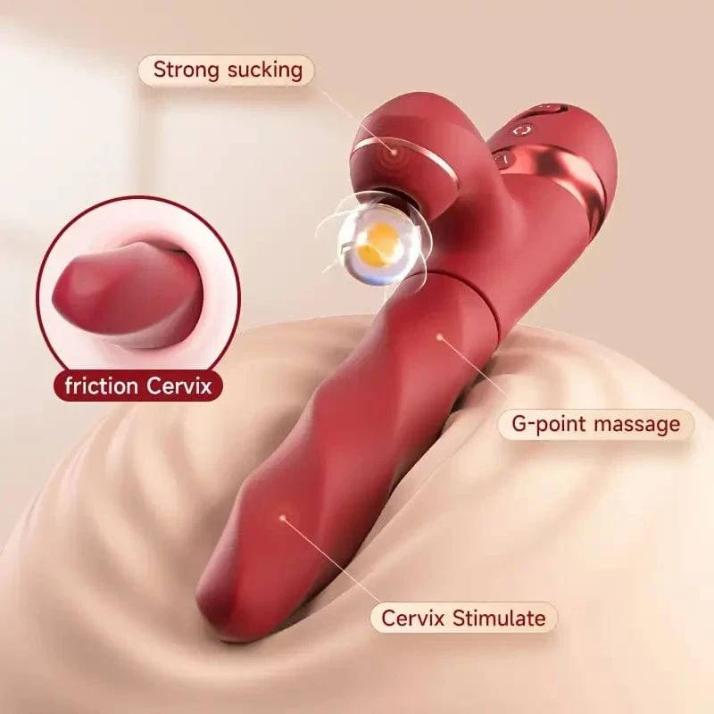 Auto Drilling Rotation G Spot Clitoris Suction Vibrator - Image 6
