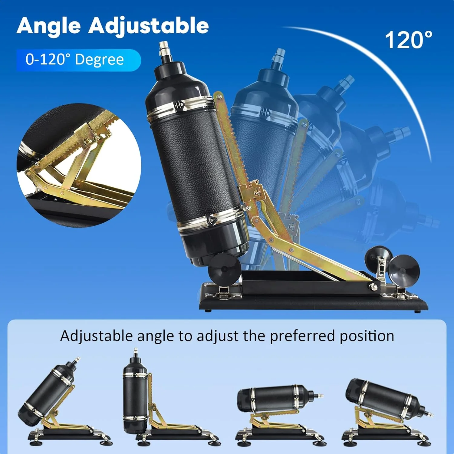 Automatic Sex Machine with 3.8inch Suction Cup Adapter and Dildo Attachments - Image 3