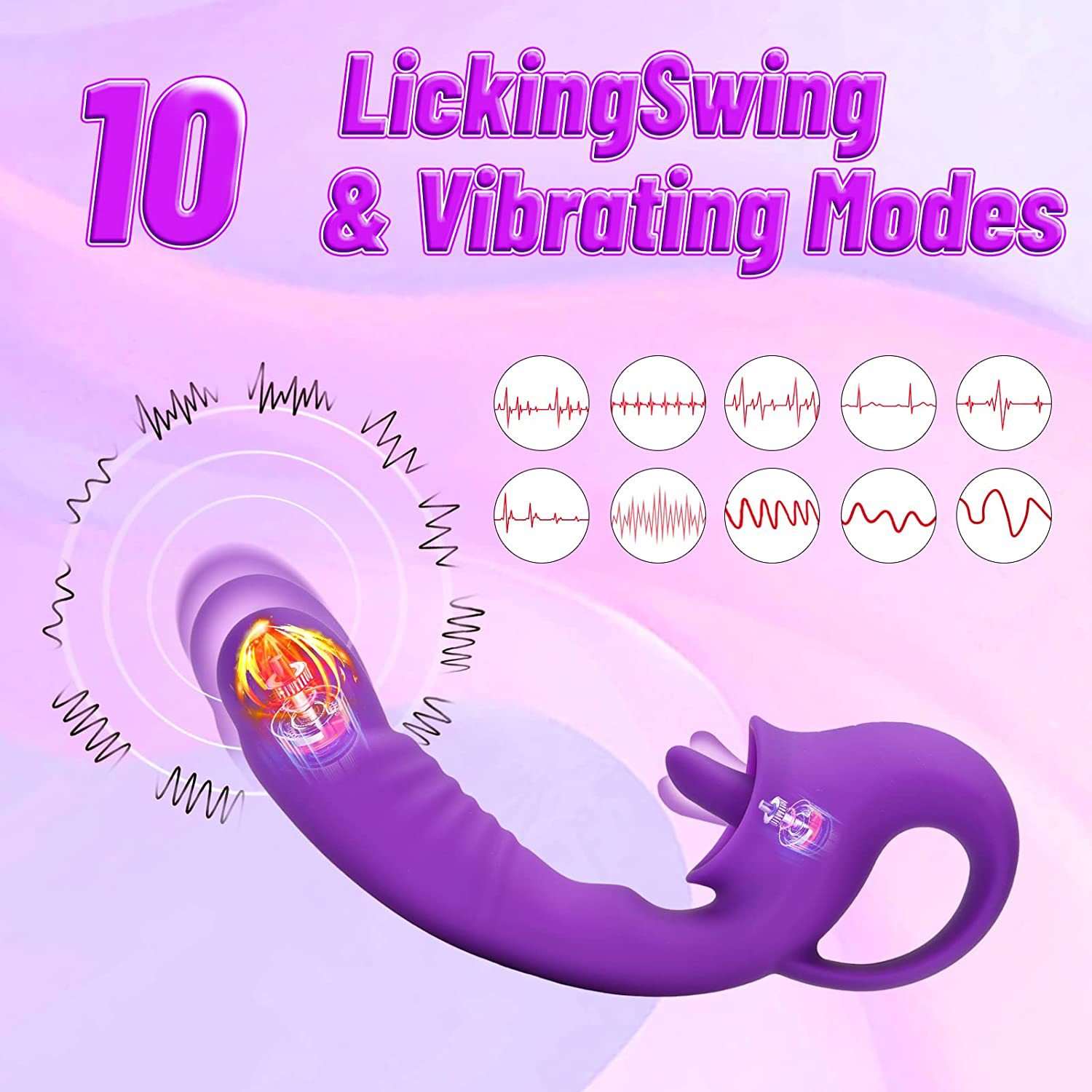 Ava 2-in-1 Tongue-licking Vibrator - Image 3