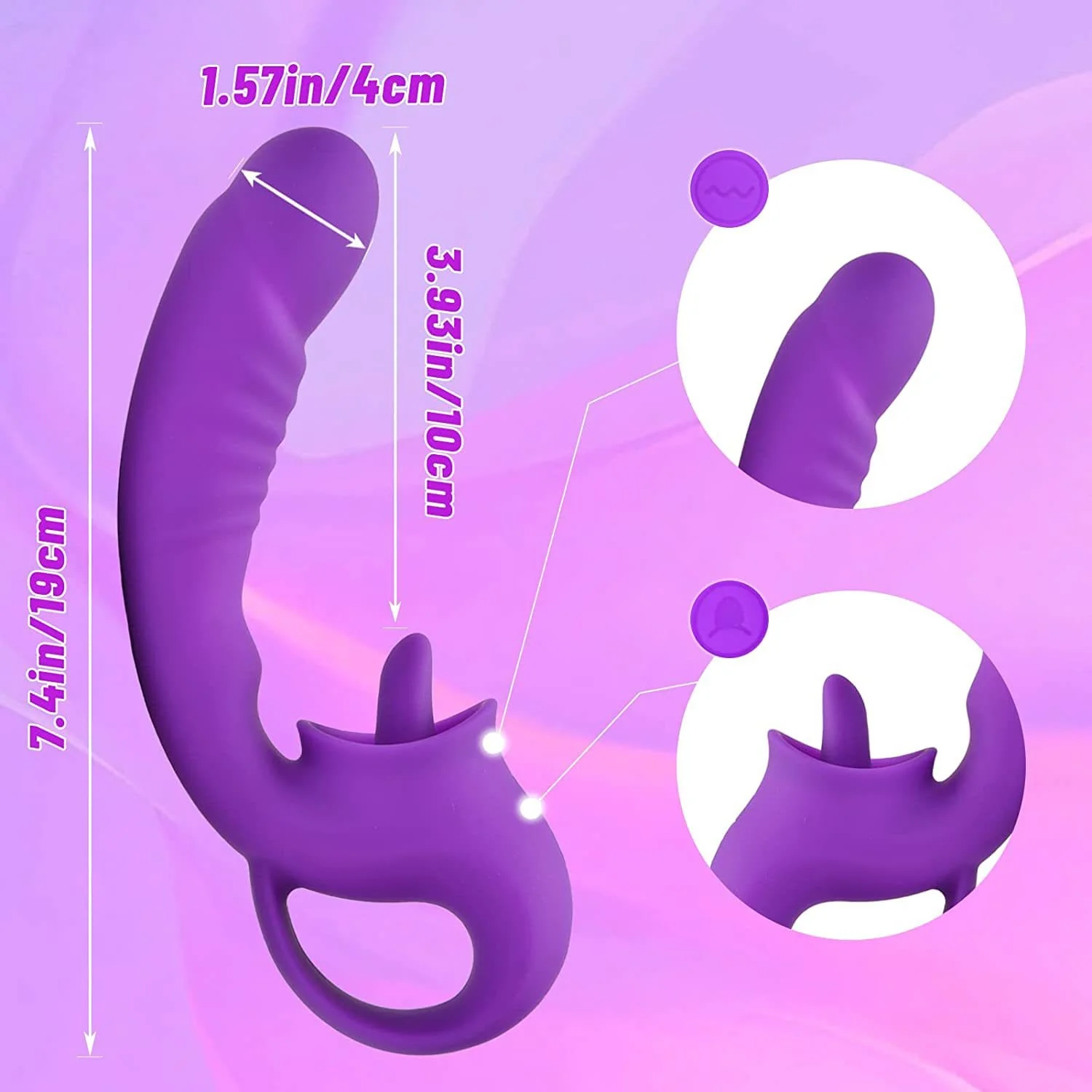 Ava 2-in-1 Tongue-licking Vibrator - Image 5