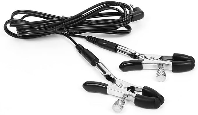 BDSM Electric Shock Nipple Clitoral Clip Chain - Image 7