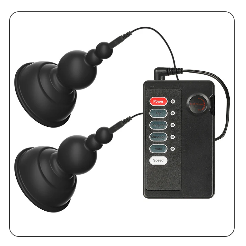 BDSM Electric Shock Silicone Nipple Stimulator with Remote Control - Image 11