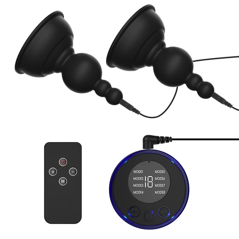 BDSM Electric Shock Silicone Nipple Stimulator with Remote Control - Image 12