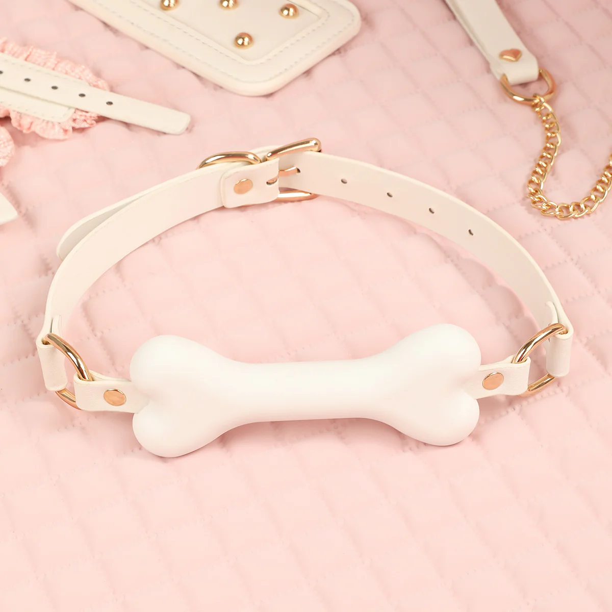 BDSM Lace Maid Leather Bondage Kit Flirting Sex Tool 6PCS - Image 6