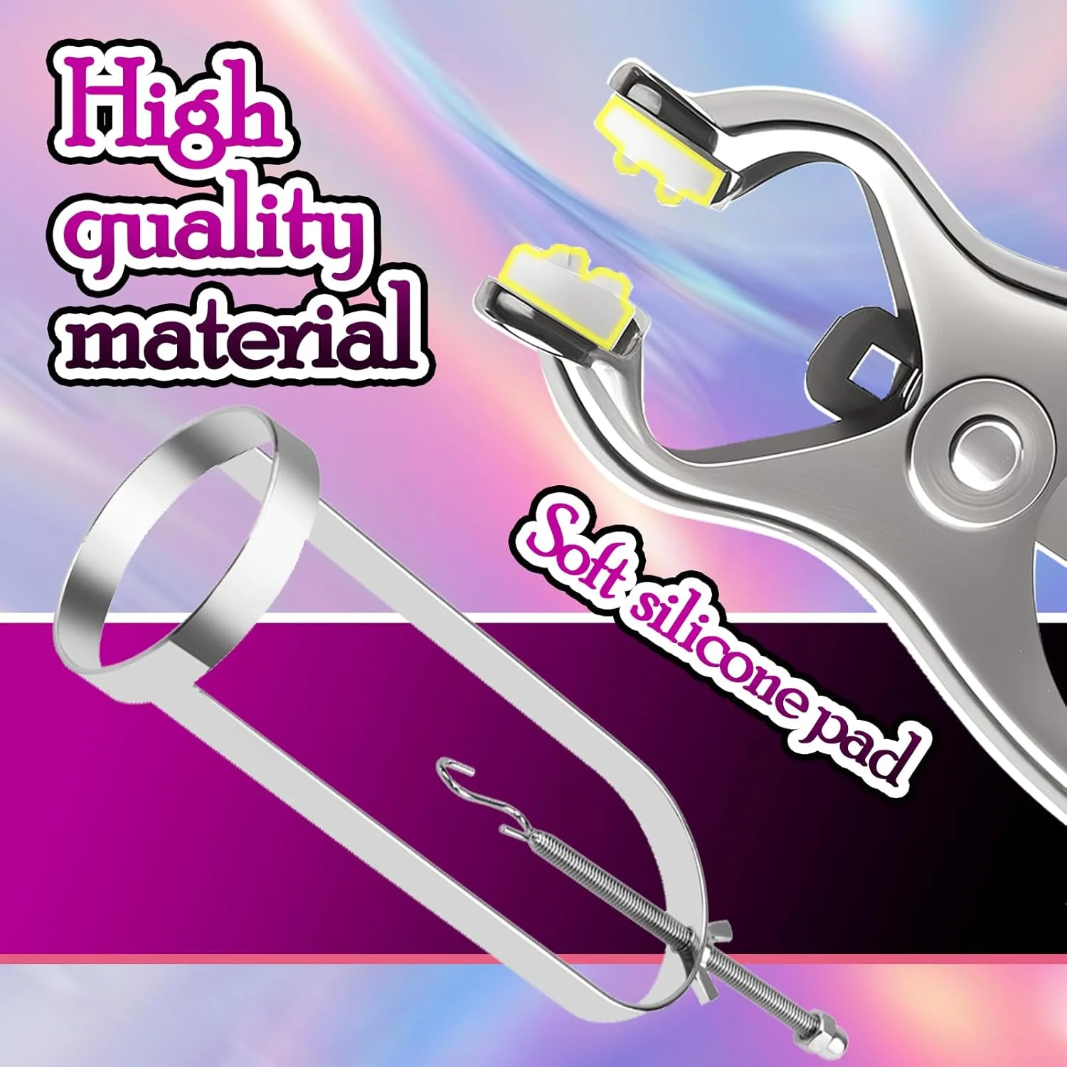 BDSM Metal Adjustable Clit Nipple Clamps - Image 3