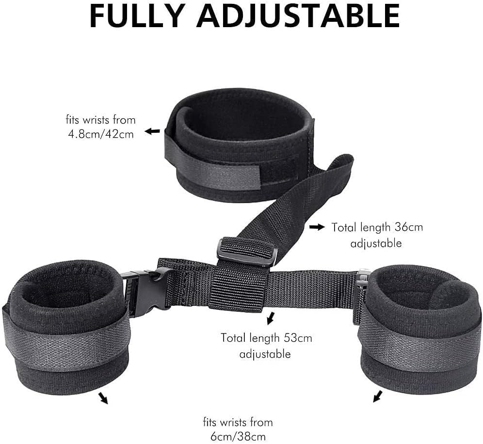 BDSM Neck to Wrist Restraints Backcuffs Bondage Set SM Games Play - Image 6
