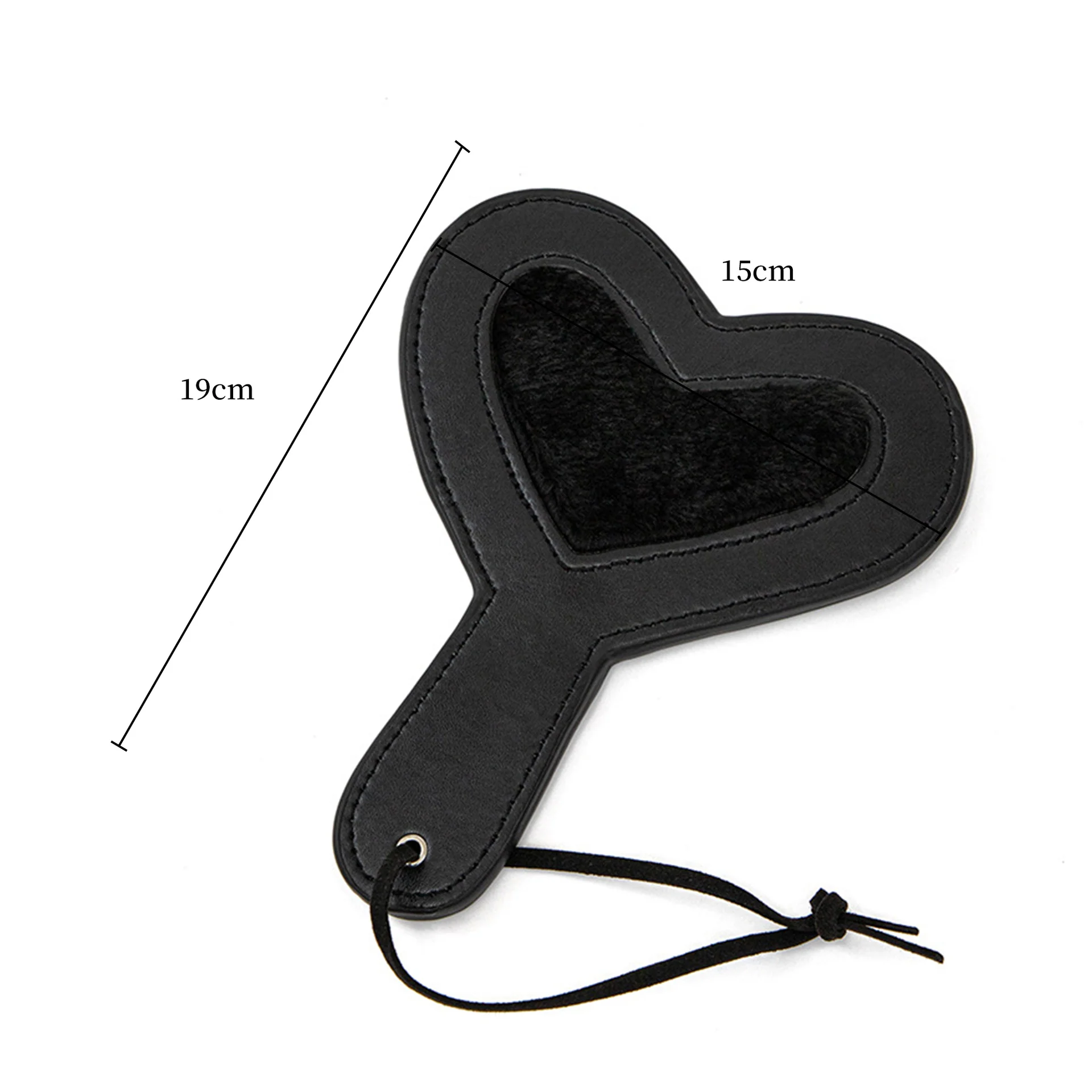BDSM Pu Leather Love Shaped Sex Paddles - Image 3