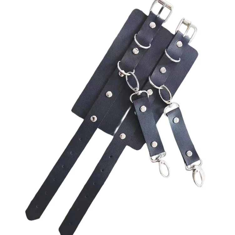 BDSM Sexy Leg Harness Garter Belt & Handcuffs - Image 10