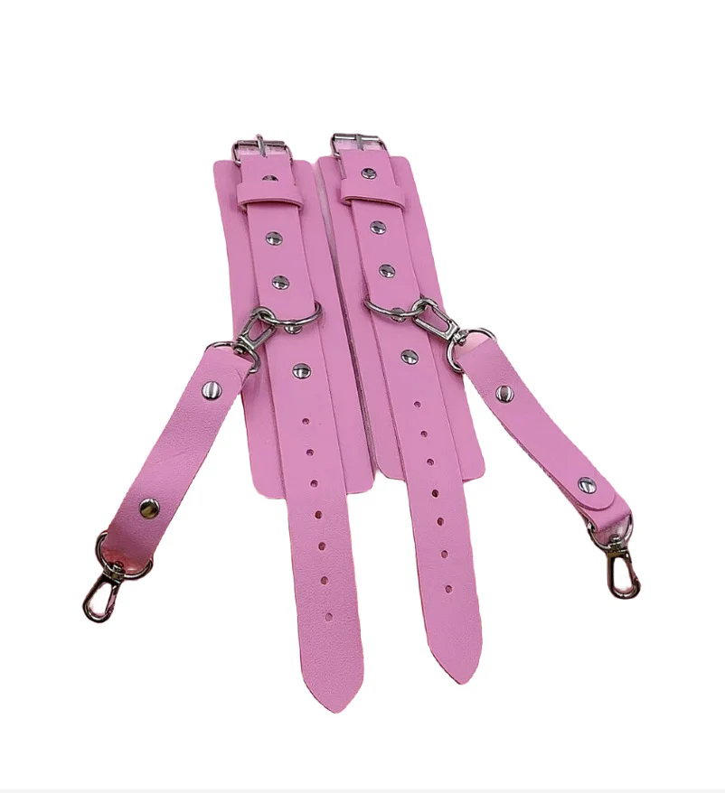 BDSM Sexy Leg Harness Garter Belt & Handcuffs - Image 11