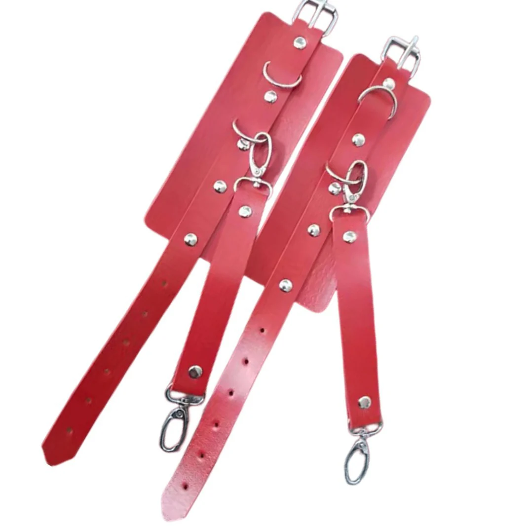 BDSM Sexy Leg Harness Garter Belt & Handcuffs - Image 9