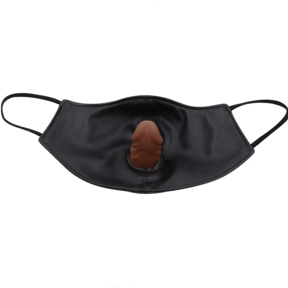 BDSM Silicone Realistic Dildo Mask Ball Gag - Image 11