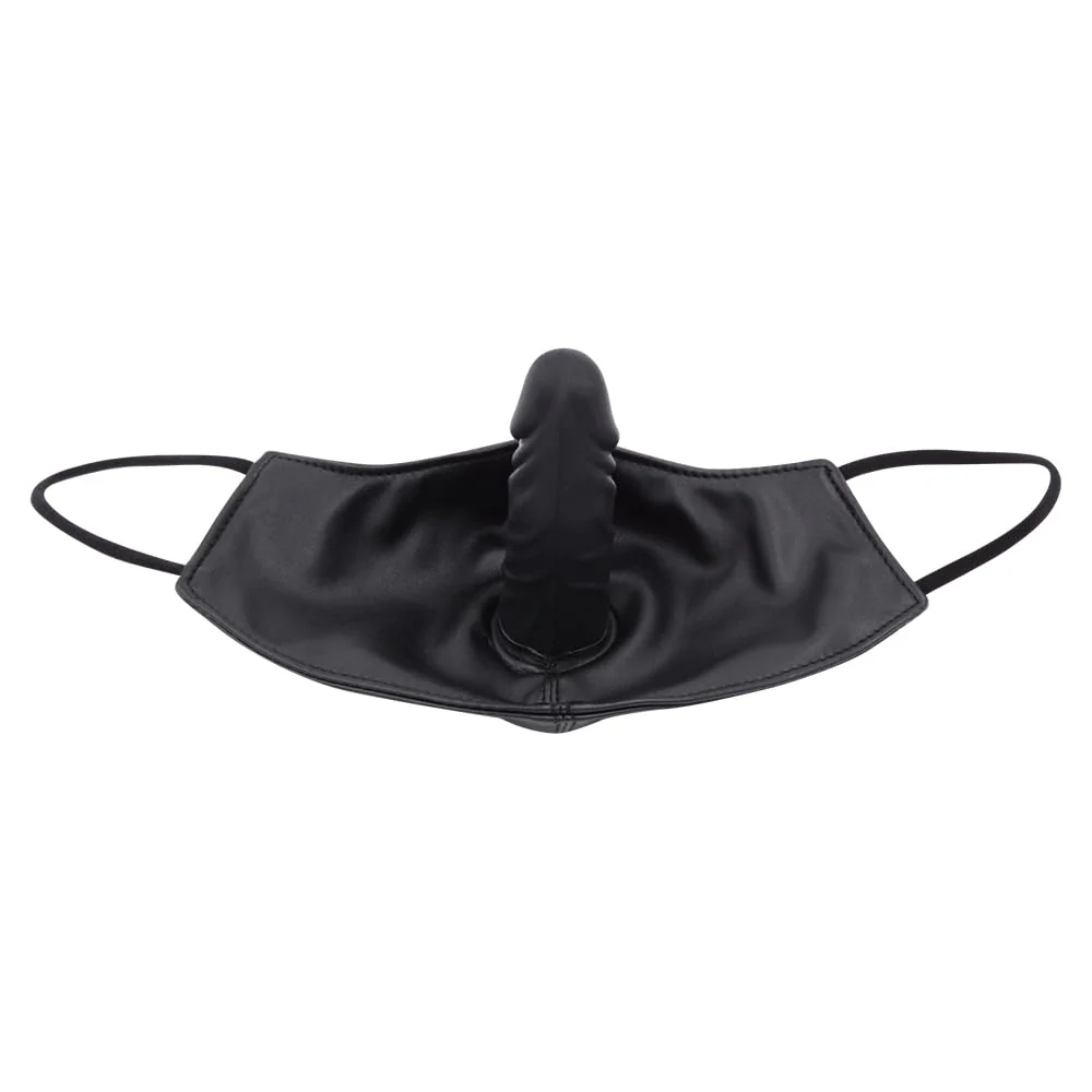 BDSM Silicone Realistic Dildo Mask Ball Gag - Image 8