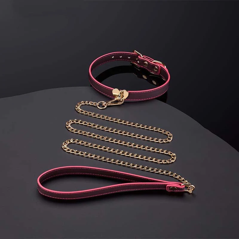 BDSM Temperature-Sensitive Color-Changing Collar With Leash - Image 11