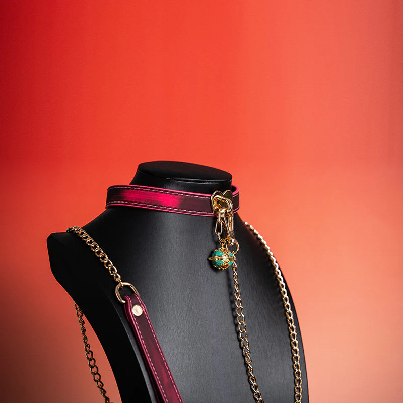 BDSM Temperature-Sensitive Color-Changing Collar With Leash - Image 6