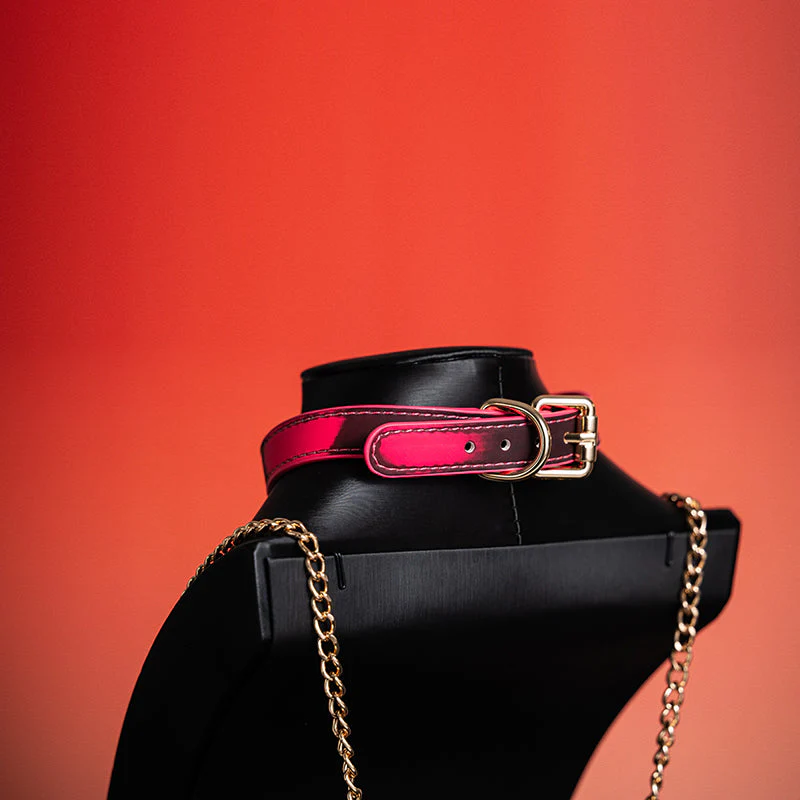 BDSM Temperature-Sensitive Color-Changing Collar With Leash - Image 7