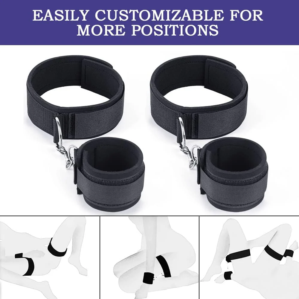 BDSM Wrist-to-Thigh Bondage Adjustable Sex Cuffs For Bedroom sex - Image 4