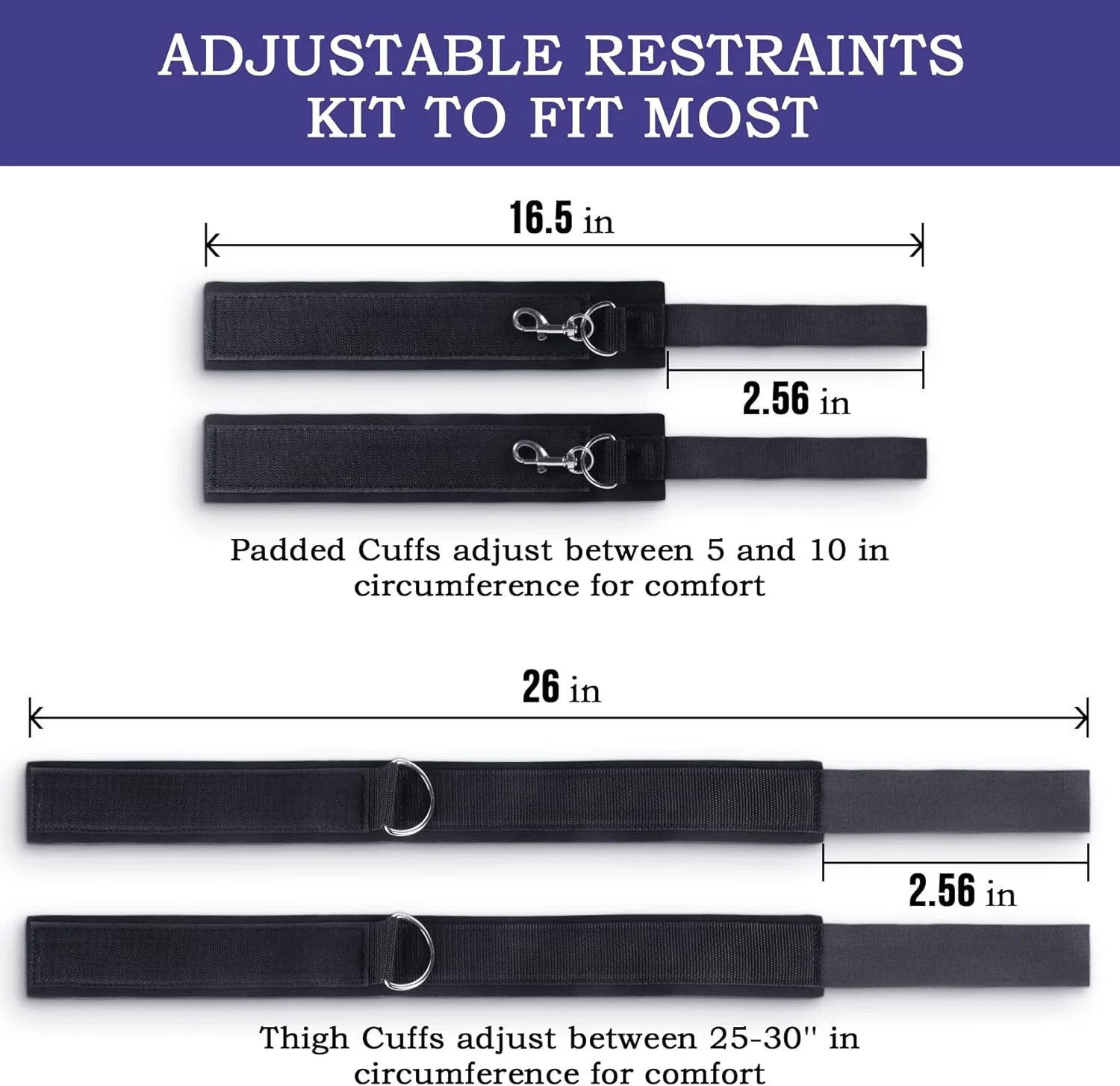 BDSM Wrist-to-Thigh Bondage Adjustable Sex Cuffs For Bedroom sex - Image 6