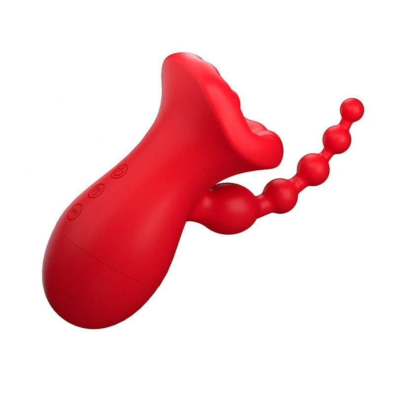Big Mouth Clitoris Suction Anal Bead Vibrator with 10 Tongue Licking Modes - Image 10