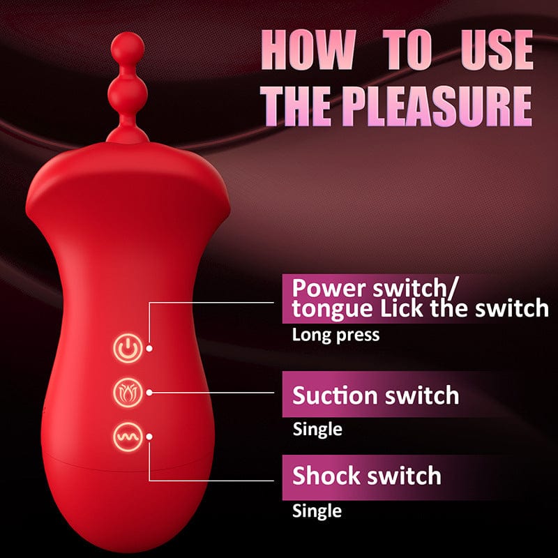 Big Mouth Clitoris Suction Anal Bead Vibrator with 10 Tongue Licking Modes - Image 7