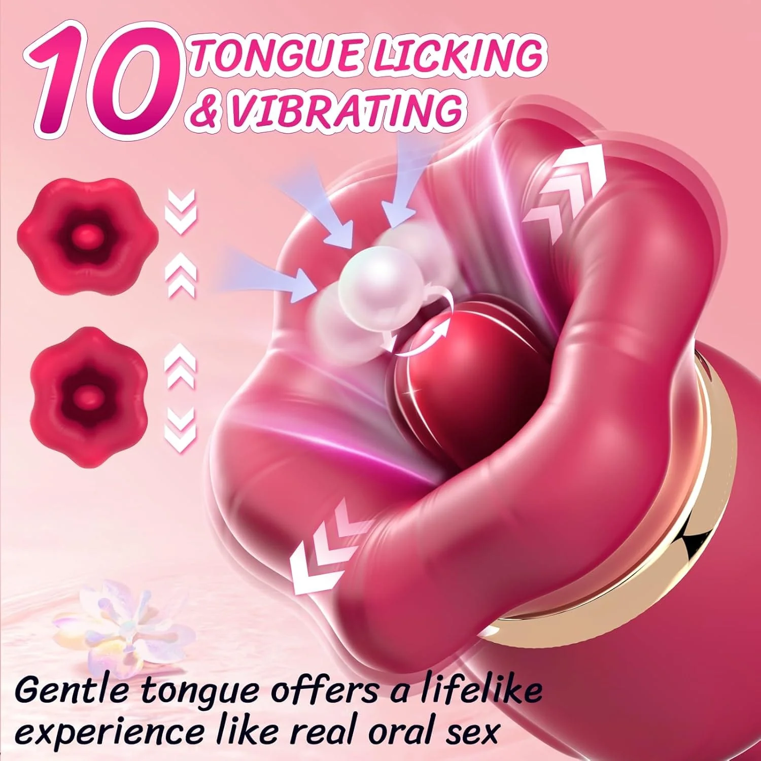 Big Mouth rotating tongue suction Vibrator G Spot Dildo Sex Toys for Women - Image 3