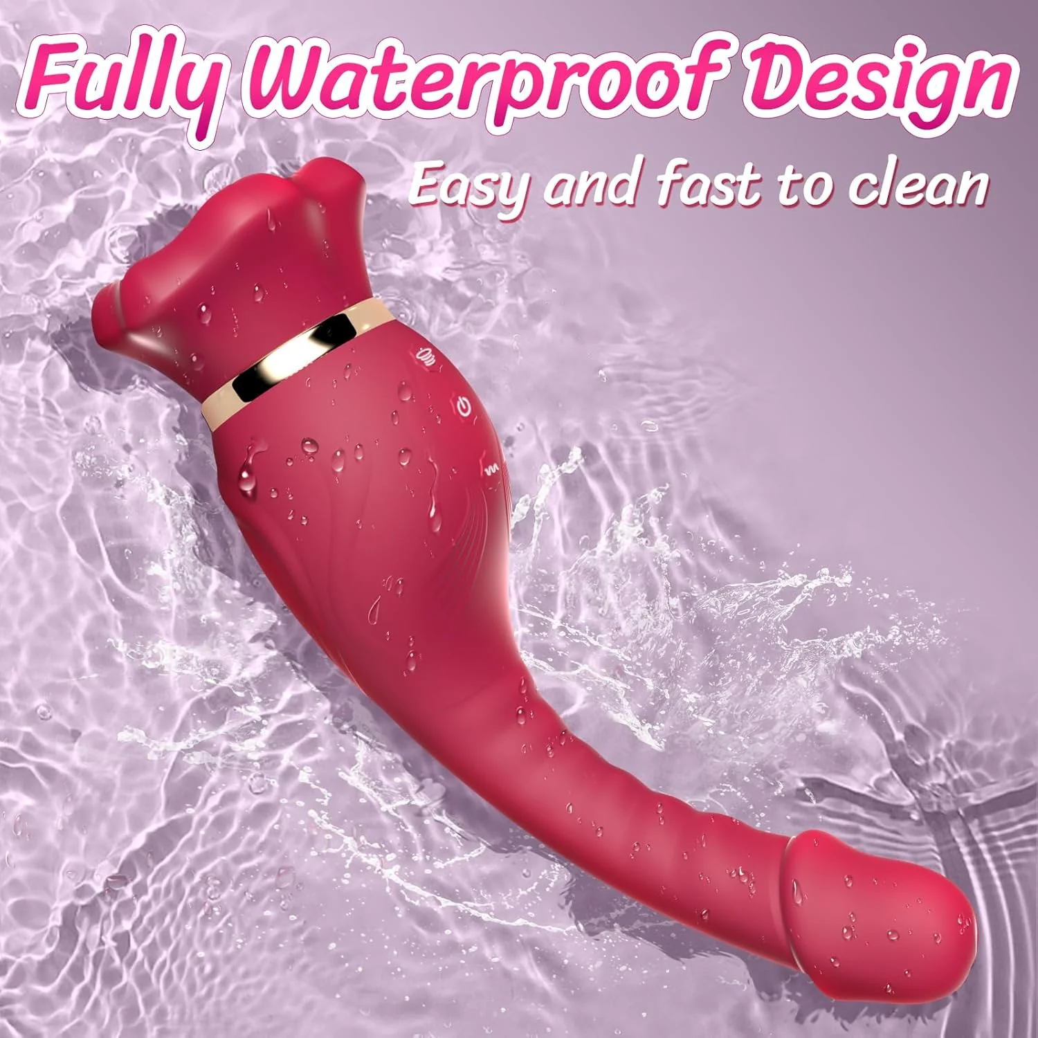Big Mouth rotating tongue suction Vibrator G Spot Dildo Sex Toys for Women - Image 5