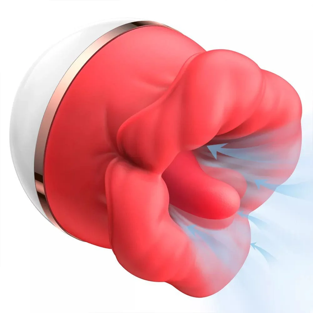 Big-Mouth Tongue Sucking Female Masturbator Massager Rechargeable Vibrator - Image 2