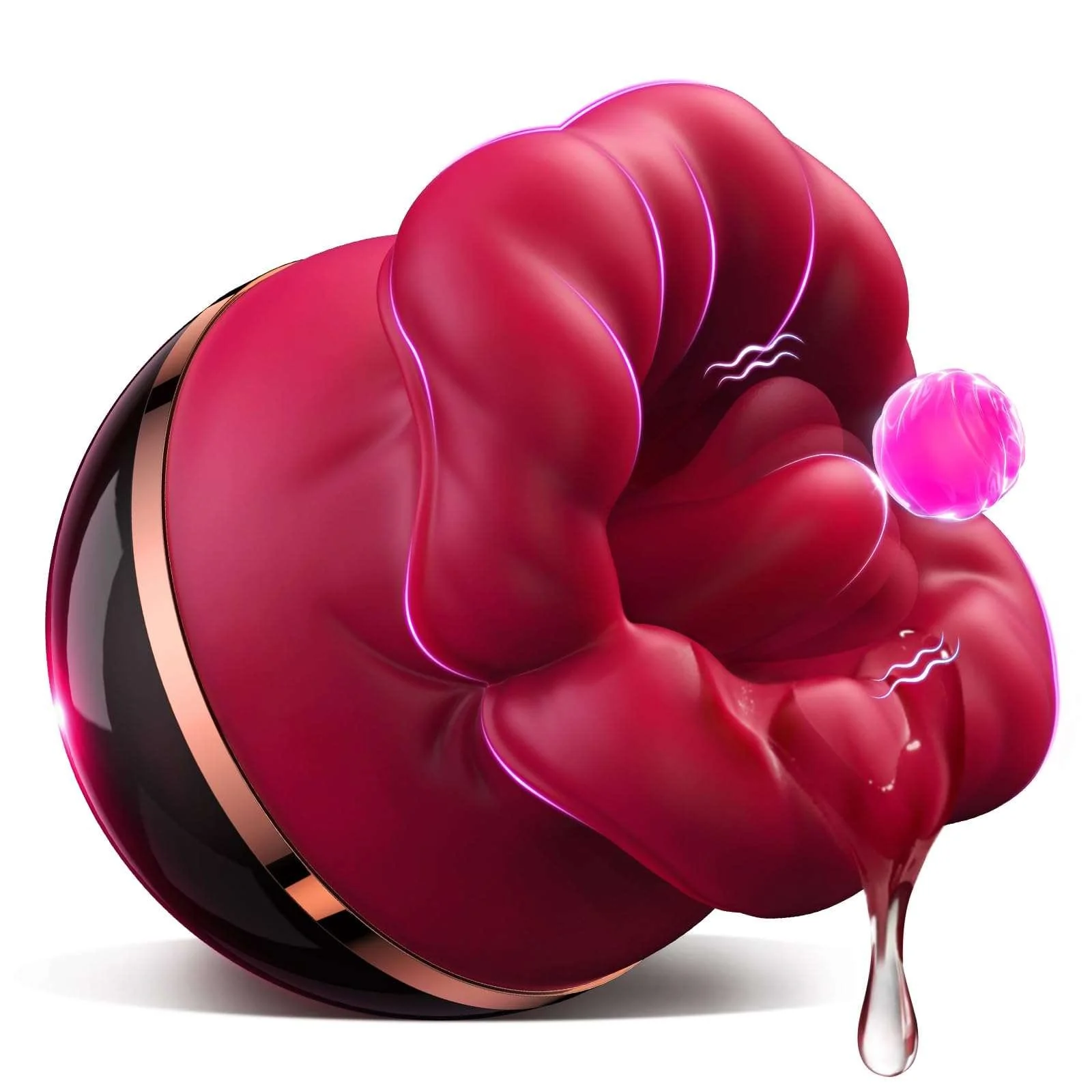 Big-Mouth Tongue Sucking Female Masturbator Massager Rechargeable Vibrator - Image 4