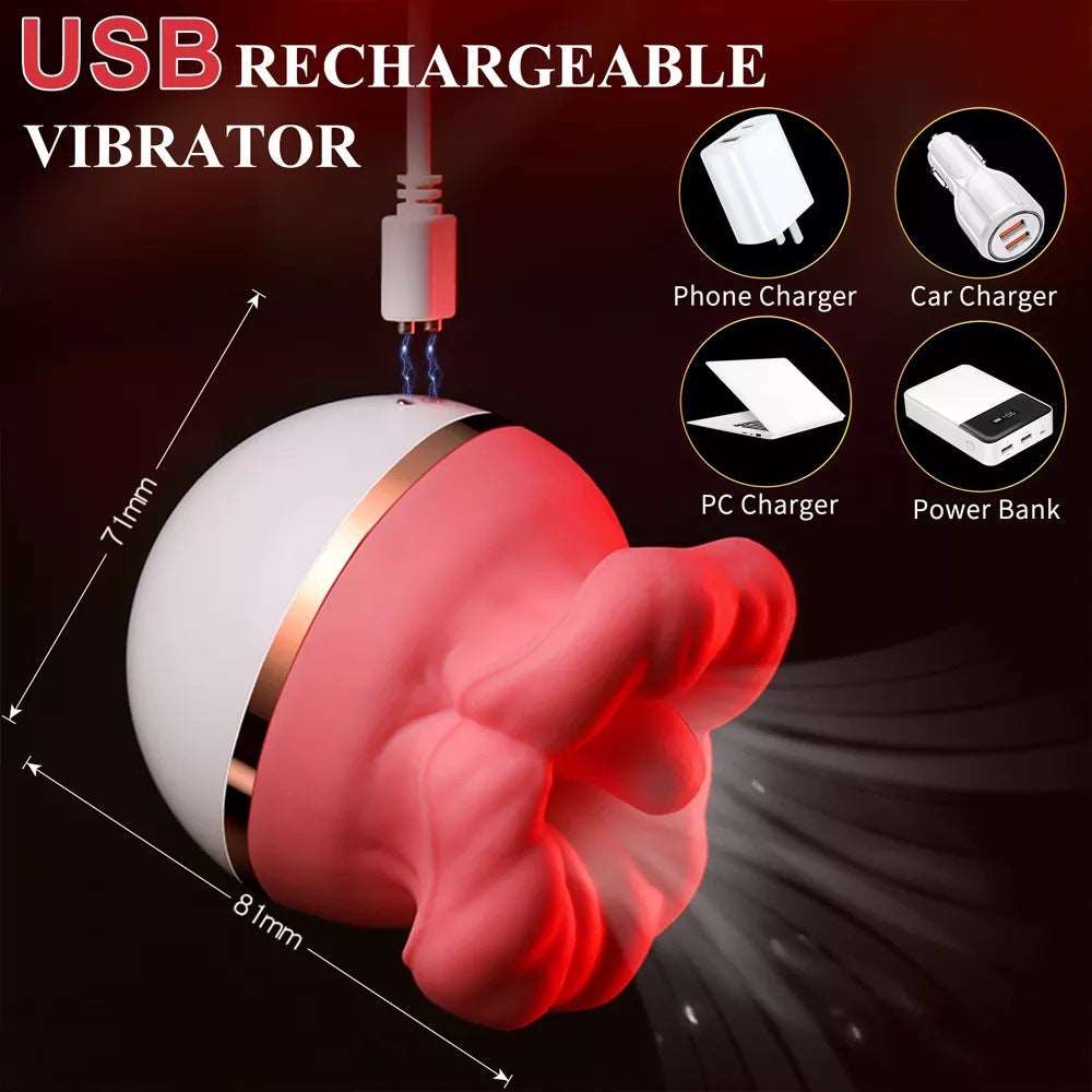 Big-Mouth Tongue Sucking Female Masturbator Massager Rechargeable Vibrator - Image 8