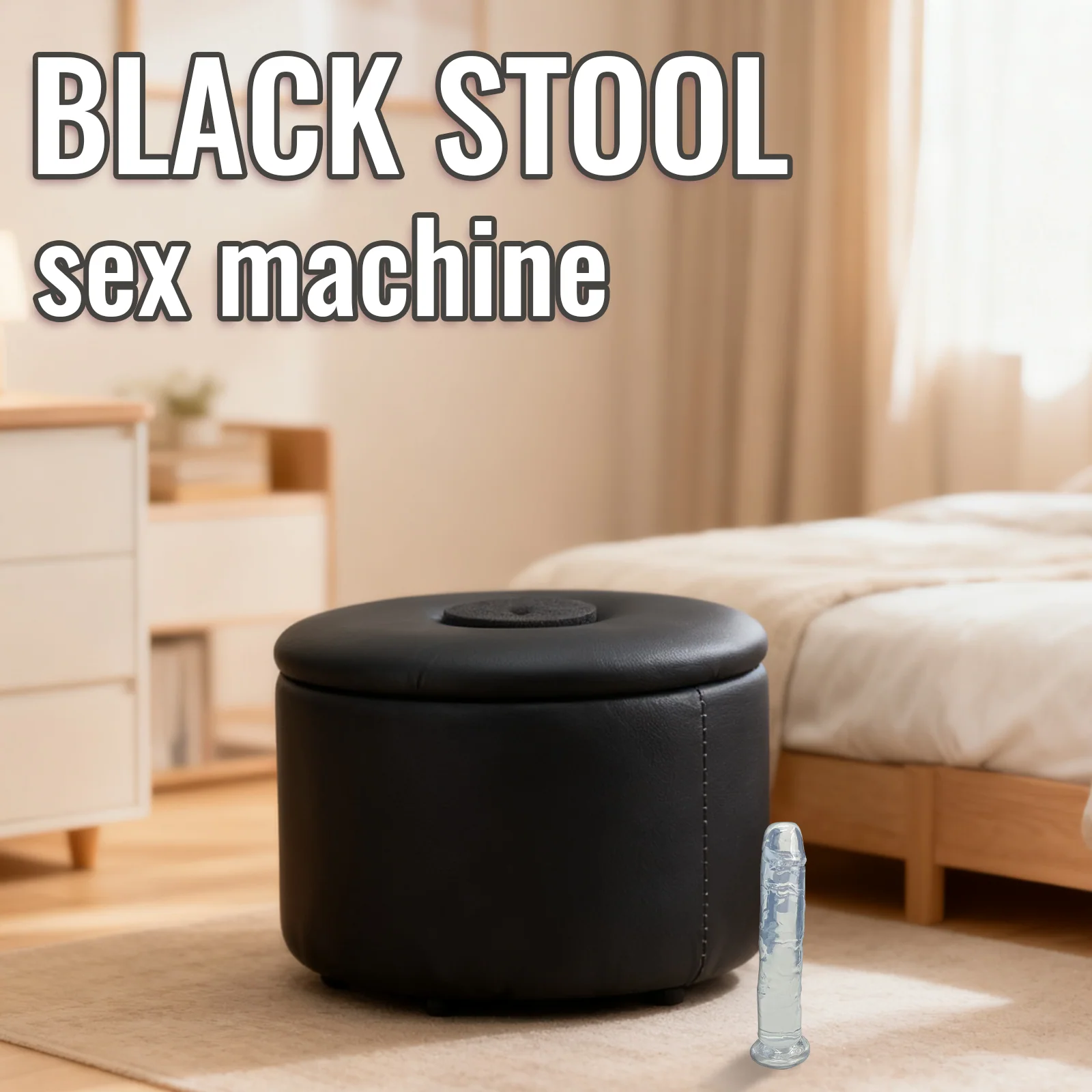 Black Stool Thrusting Sex Machine With Remote Control - Image 2