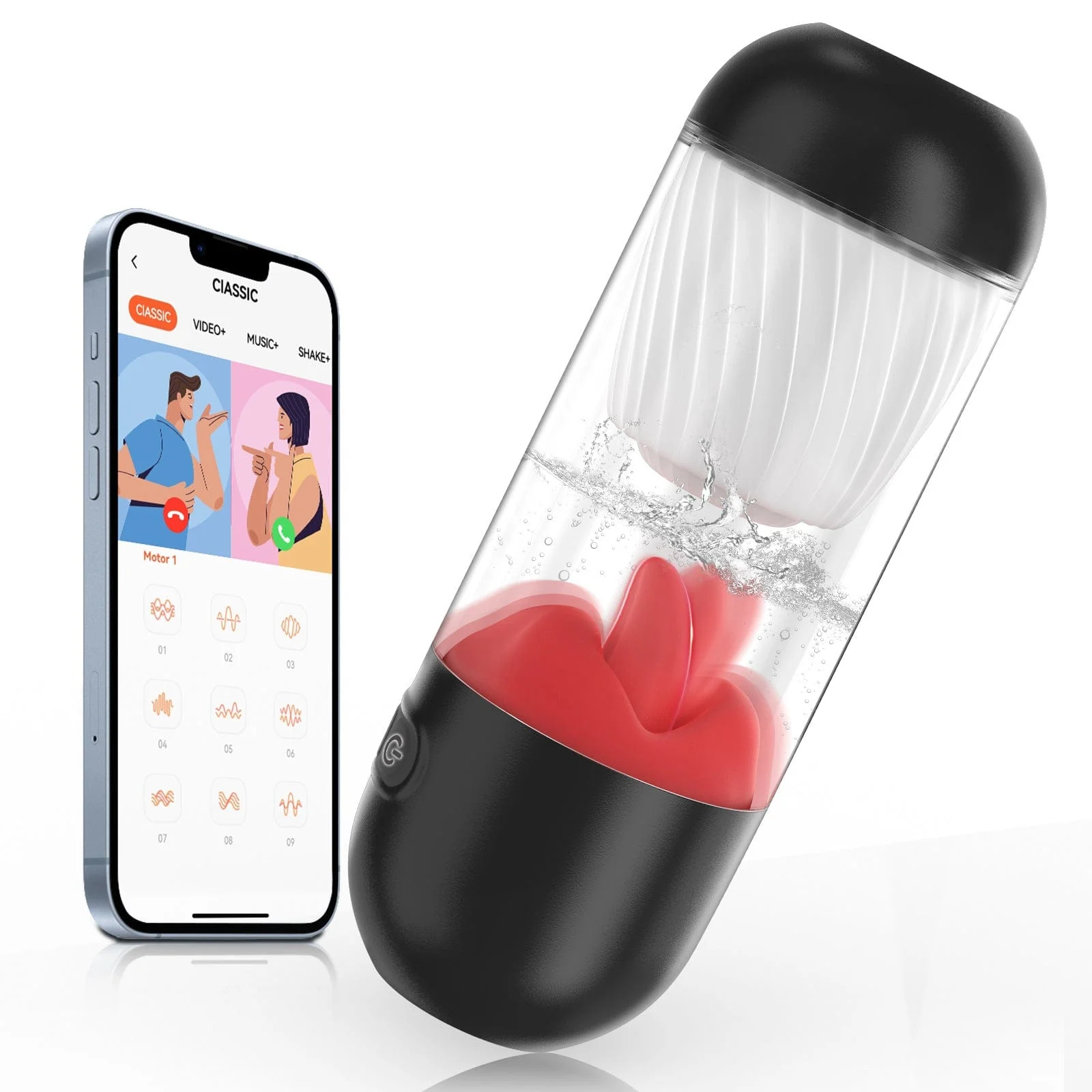 Blowjob Water-bath Male Masturbator 9-Mode Licking APP Control - Image 10
