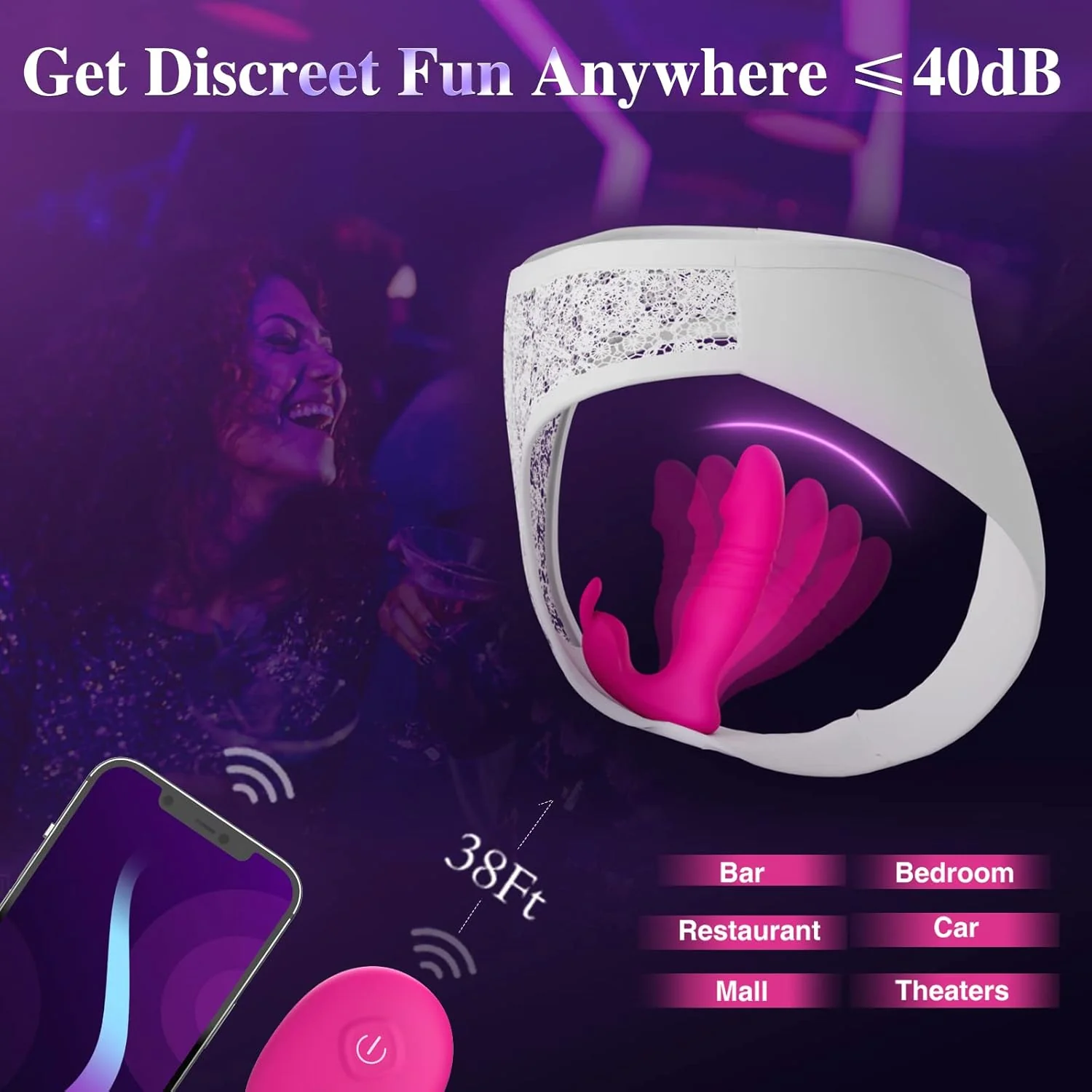 3 In 1 Bunny Wearable Thrusting G Spot Vibrator App Remote Control - Image 6
