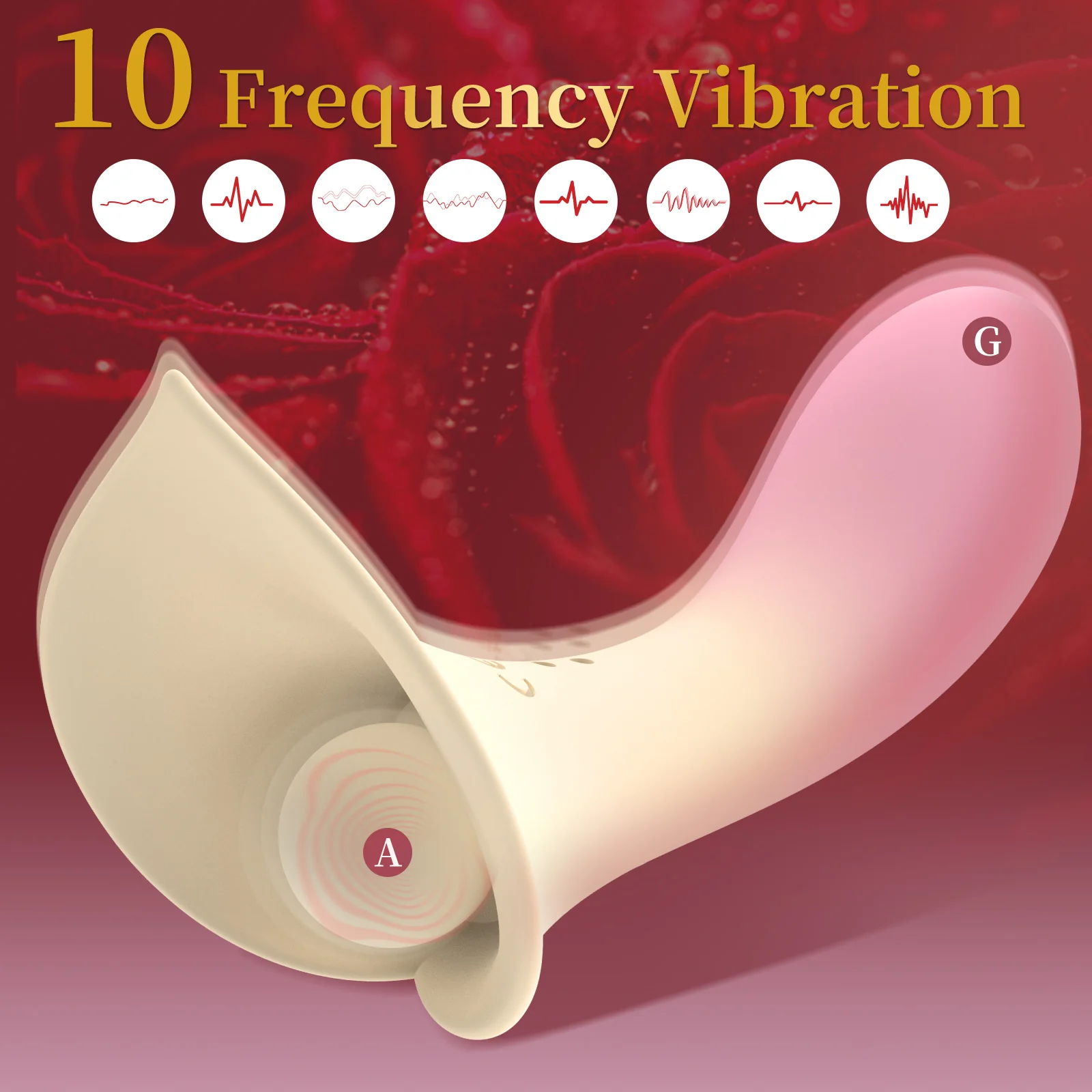 Calla Lily Tongue Licking Double - Headed Clitoral Vibrator - Image 2