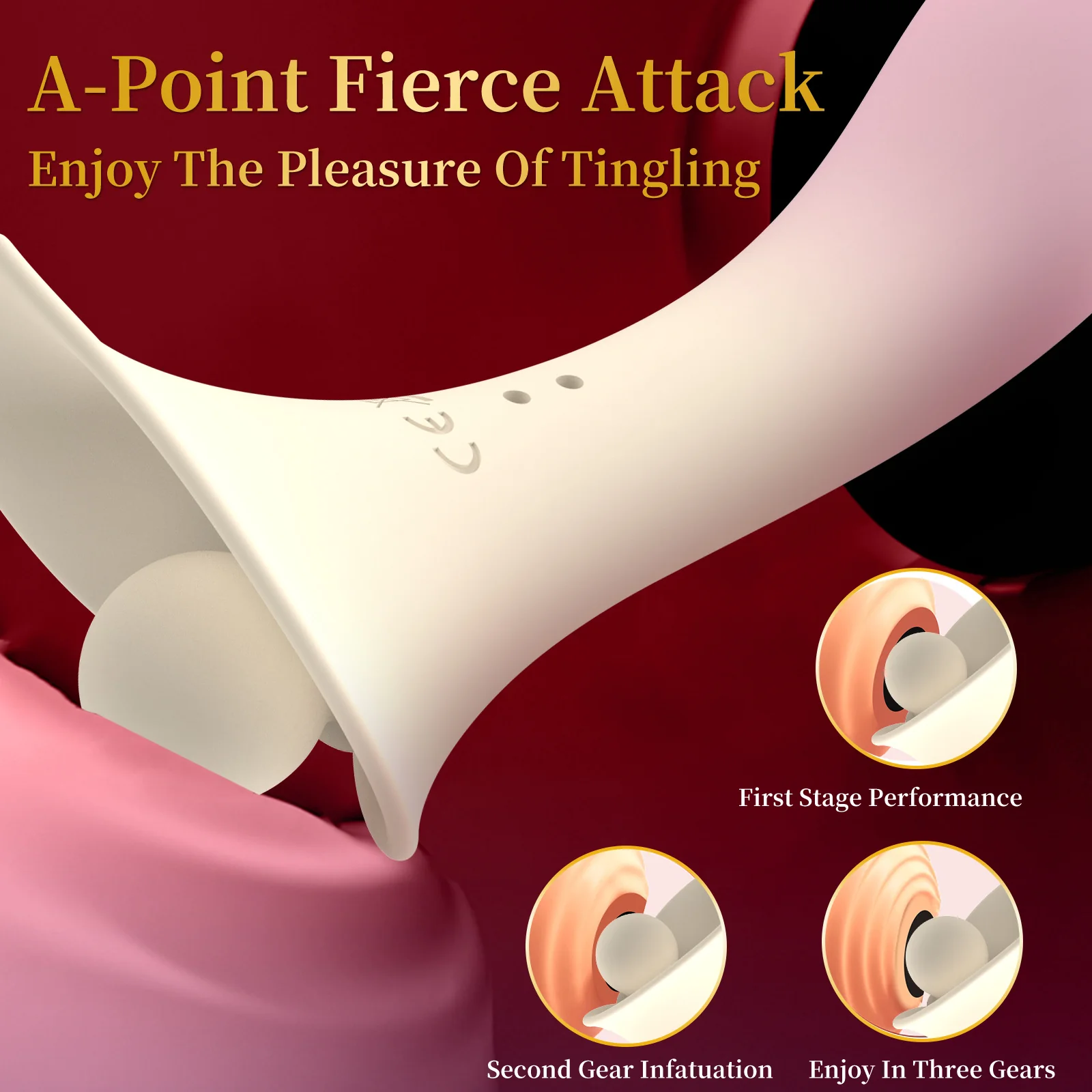 Calla Lily Tongue Licking Double - Headed Clitoral Vibrator - Image 3