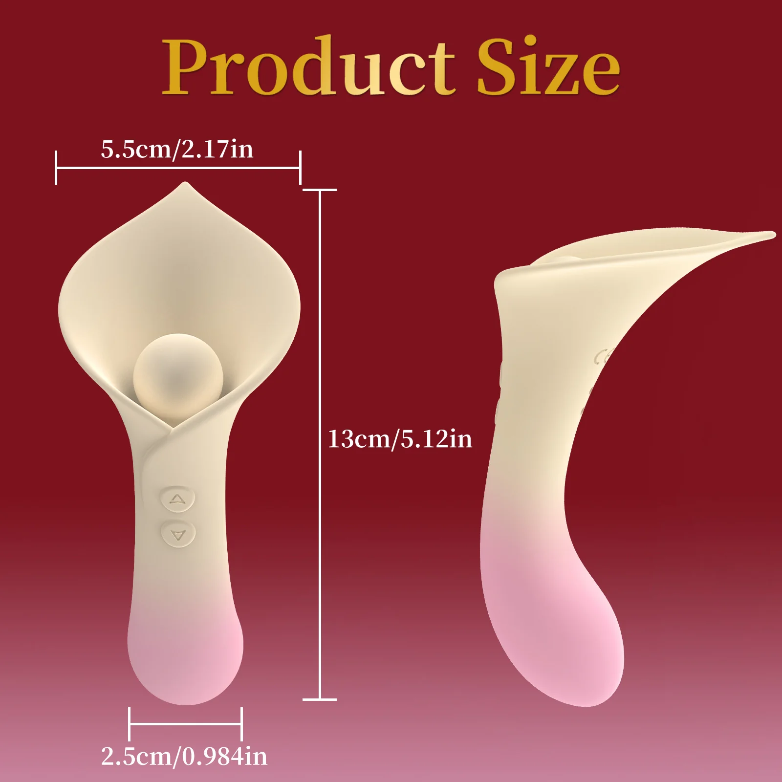 Calla Lily Tongue Licking Double - Headed Clitoral Vibrator - Image 6