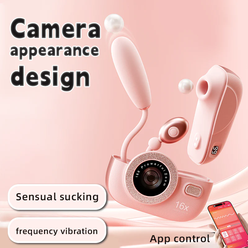 CCD Camera-shaped Split Clitoris Sucking & G-spot Vibrator - Image 2