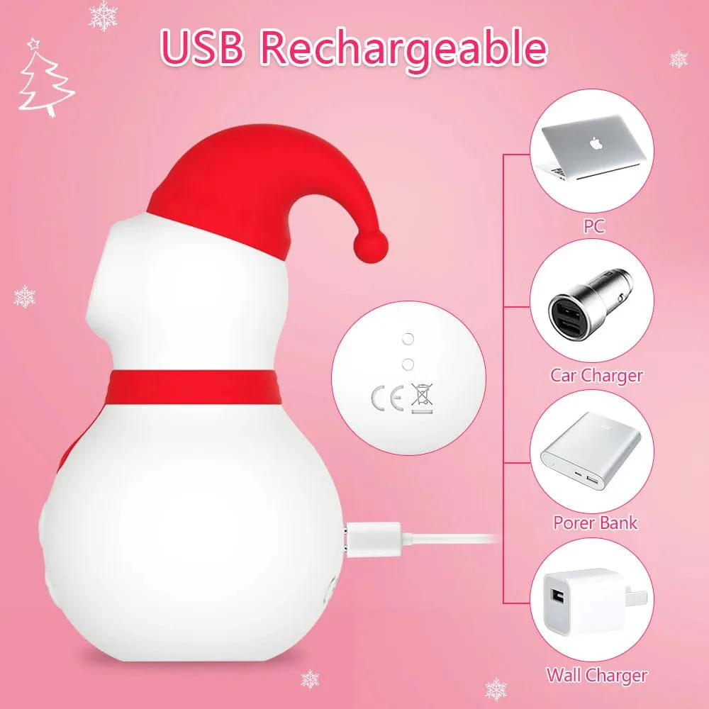 Christmas Snowman Vacuum Powerful Sucking Vibrator - Image 4