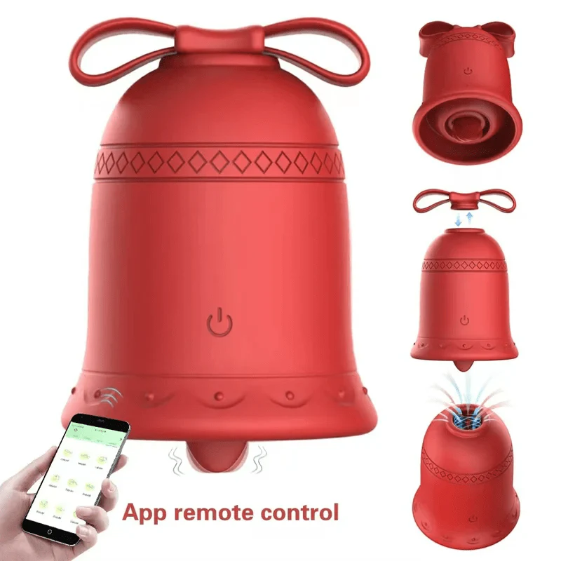 Christmas Tongue Licking Sucking Vibrator APP Controlled Clitoral Stimulator for Women - Image 11