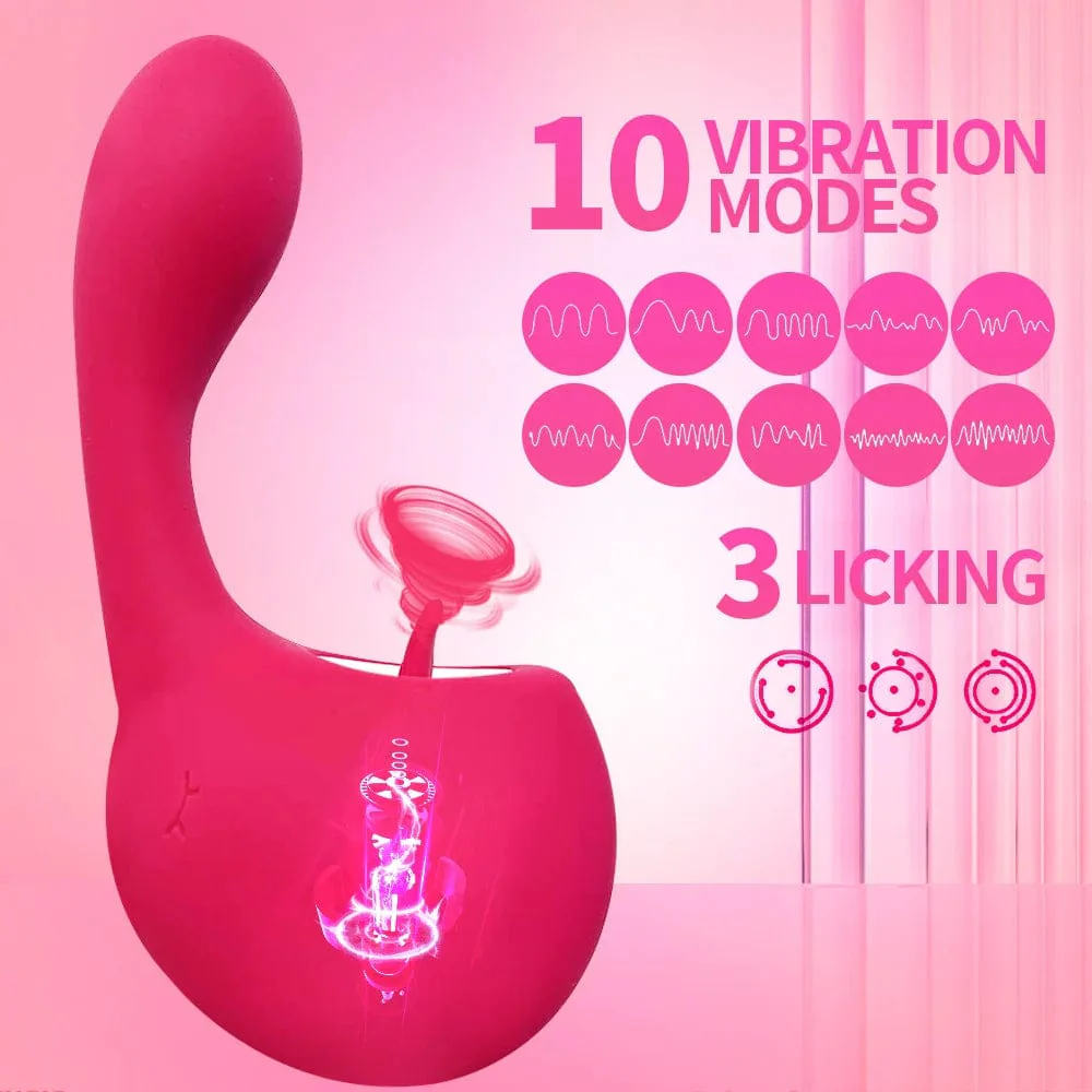 Clitoral Licking G Spot Vibrator Clitoralis Stimulator for Women with 10 Licking Vibrating Modes - Image 2