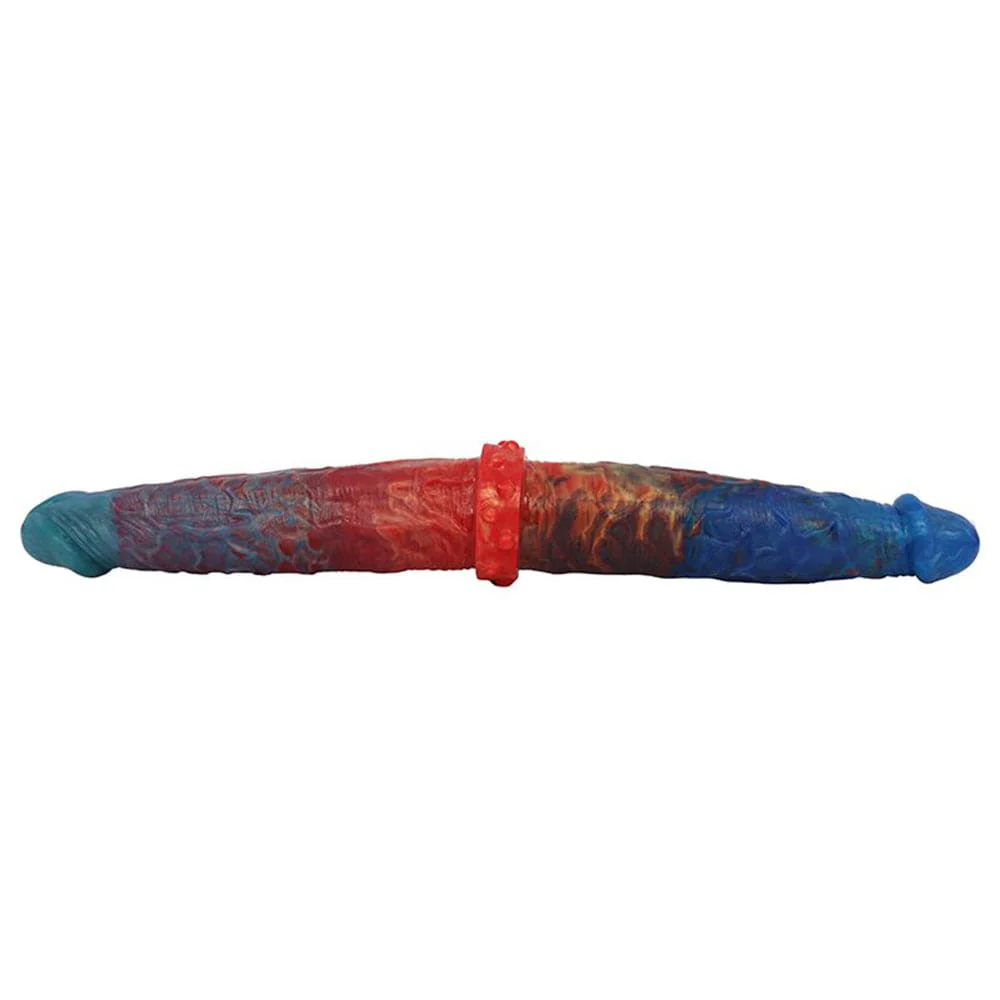 Colorful Double-Ended Liquid Silicone Anal Plug Dildo - Image 11