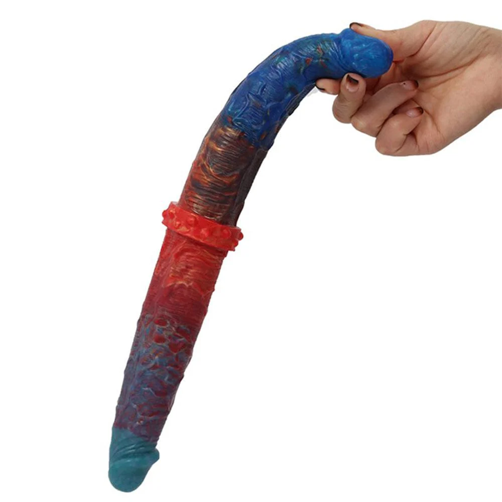 Colorful Double-Ended Liquid Silicone Anal Plug Dildo - Image 8