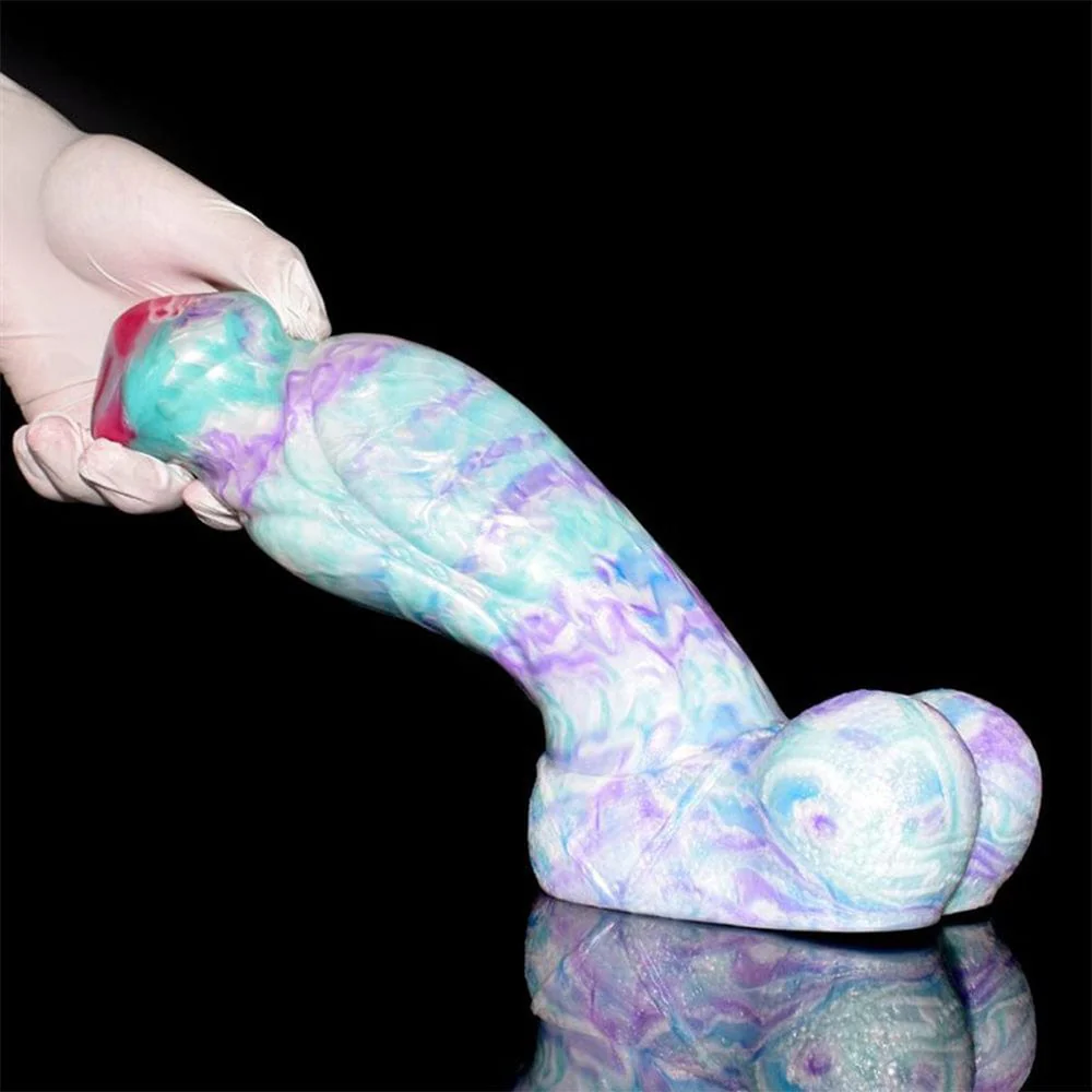 Colorful Soft Mushroom Head Silicone Artificial Dildo - Image 10