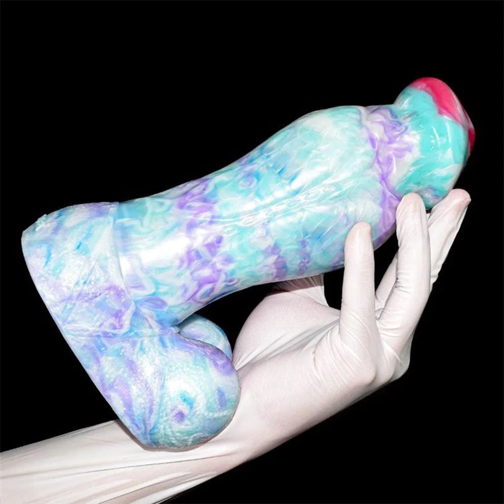 Colorful Soft Mushroom Head Silicone Artificial Dildo - Image 11