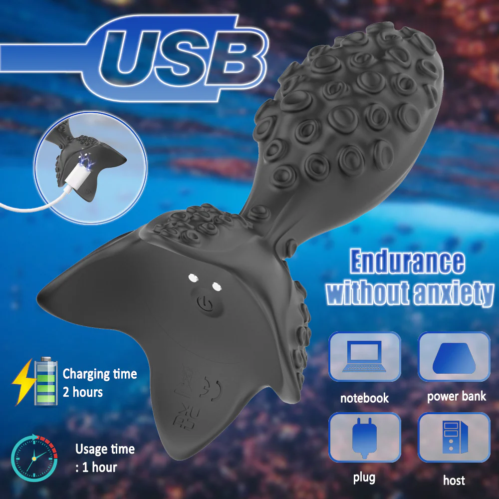Convex Rotation Vibrating Prostate Butt Plug With Remote Control - Image 5