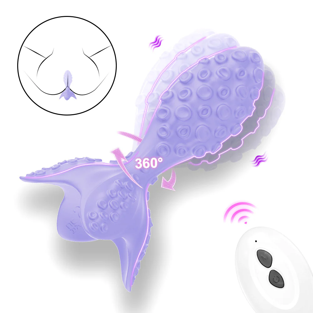 Convex Rotation Vibrating Prostate Butt Plug With Remote Control - Image 8
