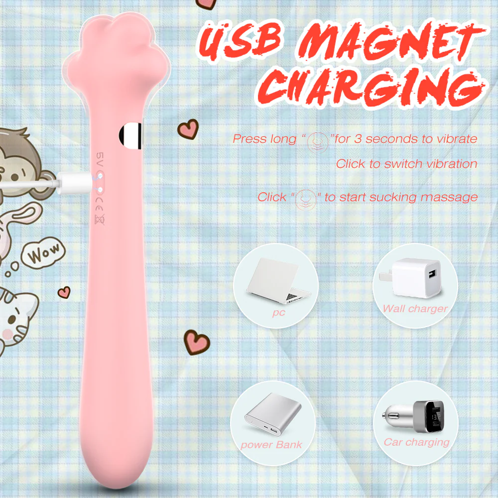 Cute Cat Paw 7 Flapping Clitoral G Spot Vibrator - Image 7
