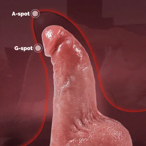 Derek Curved Glans Free Lubricant P and G Spot Stimulation Realistic Anal Dildo Thrusting Heating Vibrating - Image 3