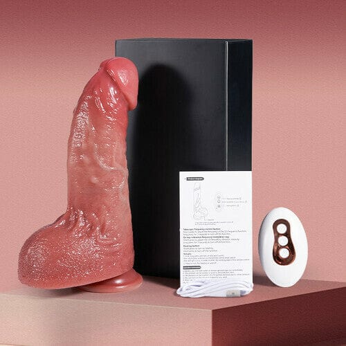 Derek Curved Glans Free Lubricant P and G Spot Stimulation Realistic Anal Dildo Thrusting Heating Vibrating - Image 8