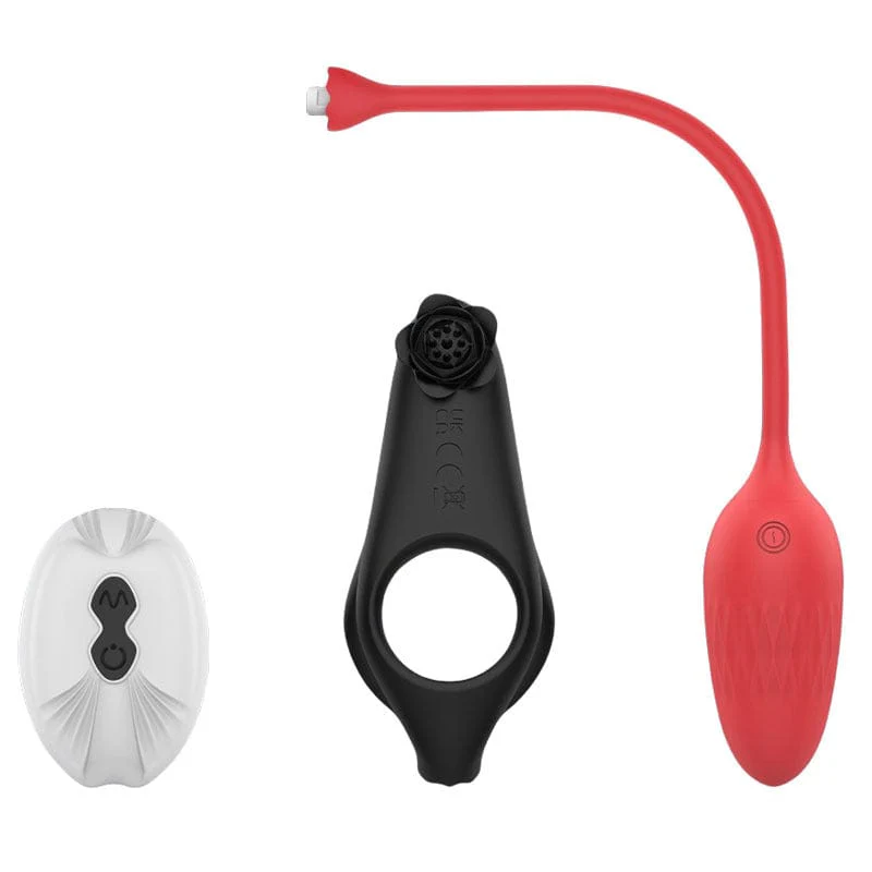 Detachable Design Vibrating Cock Penis Ring With Anal Plug for Couple - Image 10